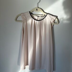 Loft Elegant Cream Sleeveless Top